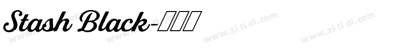 Stash Black字体转换